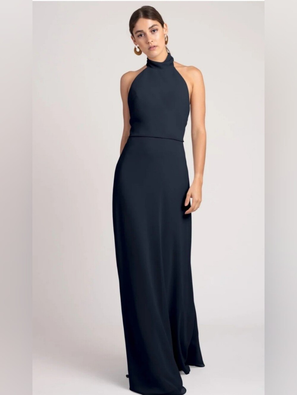 Jenny Yoo Elegant Bridesmaid Dress Formal Gown Brett Navy